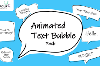 create animated text bubble pack
