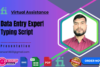 be your virtual assistant for data entry typing job PDF convert lead generation
