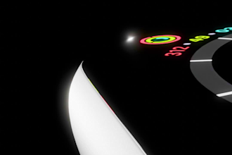 model 3d smartwatch with animation