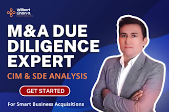 create due diligence cim and sde analysis for business acquisition deals