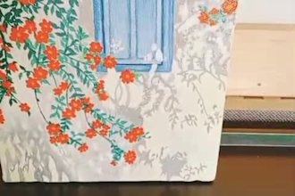 do mini handmade acrylic paintings on canvas with shipping