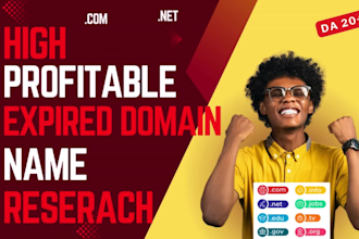 find high authority research expired domain name  seo 301 redirects flipping