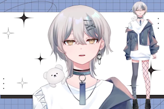 design and rig live2d model, live2d rigging, vtuber commission, vtuber design