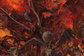 create an epic metal lyric video with vocals, lyrics  visualizer