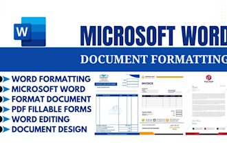 do professional document formatting ms word formatting, and word document design