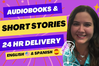 narrate books, short stories or monologue