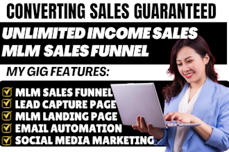 build systeme io mlm sales funnel, systeme io website, systeme io landing page