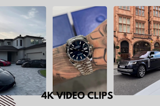 provide you 4k clips of wealth, luxuries and lifestyle