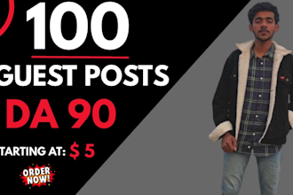 write and publish 10 guest posts on high da 90 websites