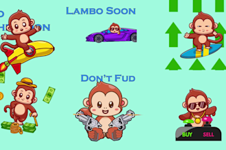 design custom attractive telegram animated stickers and emojis