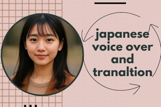 female voice act or voice over in japanese,english