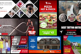 do professional video or GIF web banners, headers, ads, covers