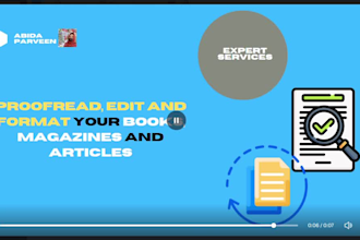 proofread,format and edit books, articles and magazines