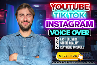 deliver a high quality french voice over for youtube projects
