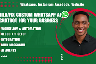 ai chatbot whatsapp api whatsapp chatbot  automation ai agent n8n automation fix
