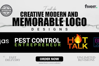 design unique modern logo design within 24hrs