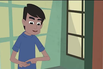 do 2d cartoon animation character design podcast video youtube intro, outro