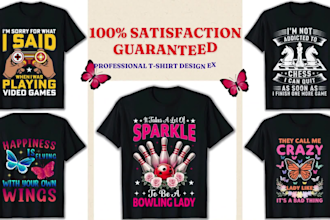 create custom typography t shirts and merchandise