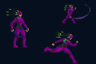 pixel game art character pixel art animation sprite sheet illustrate pixel art