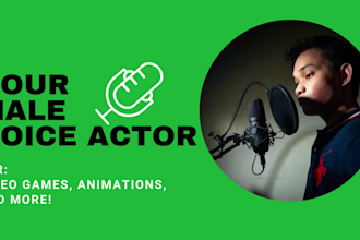 be the male voice actor in your video game