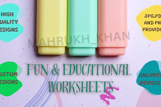 create worksheets for kids, teachers and for your business