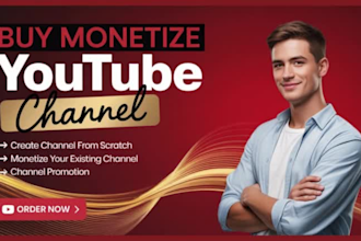buy monetize youtube channel, channel promotion and video promotion