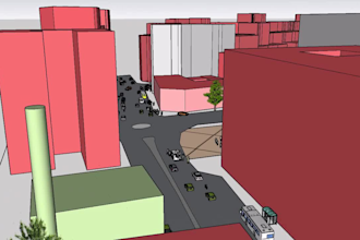 create a 3d model of the plan of building or neighborhood