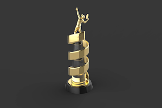 do 3d trophy and 2d awards for your events and shows