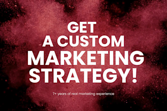 create a clear marketing strategy for your brand or business
