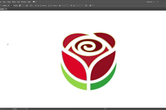 recreate logo, raster to vector, manual vector tracing