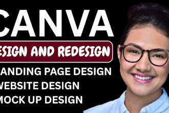 create canva website design landing page website design in canva