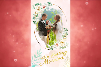 create an exquisite animated wedding video invitation