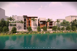 do realistic exterior architectural 3d rendering