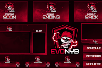 design twitch or youtube overlay for your stream in 12 hour