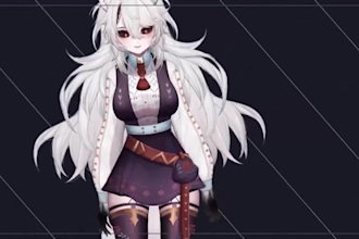 design and rig live2d model, rig your pngtuber ready for your use, facerig
