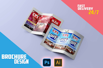 design trifold, bifold brochure design, flyer design,catalog