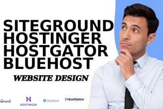 design and redesign ecommerce siteground bluehost godaddy hostinger website