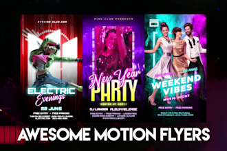 animate flyer or create animated motion flyer motion poster