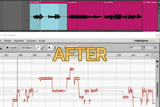 tune and edit vocals with melodyne or autotune