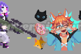 make pixel art rig vtuber live2d sprite texture pack rpg maker twitch streaming