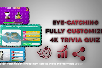 edit quiz, trivia questions videos editing for youtube