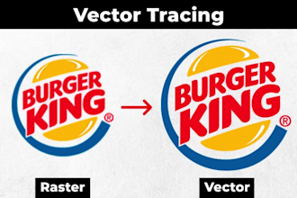 vectorize, redraw, convert logo or graphic to vector