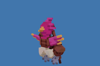 make voxel art characters, creatures  and props