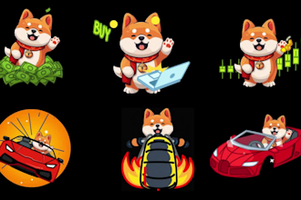 create telegram sticker, emojis, buybot and gif for your crypto project