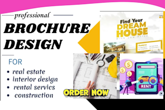 design real estate construction rental services brochure design company profile
