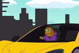 create viral 2d memecoin animation, crypto art, crypto meme, crypto animation