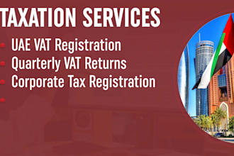 handle uae vat,corporate tax registration,tax return ,tax filing