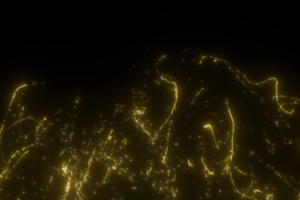 make this professional 3d logo animation with gold particle