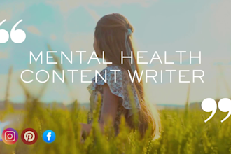 write engaging mental health psychology and selfcare articles or blog posts