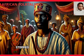 create trending ai videos for african american folktales and history